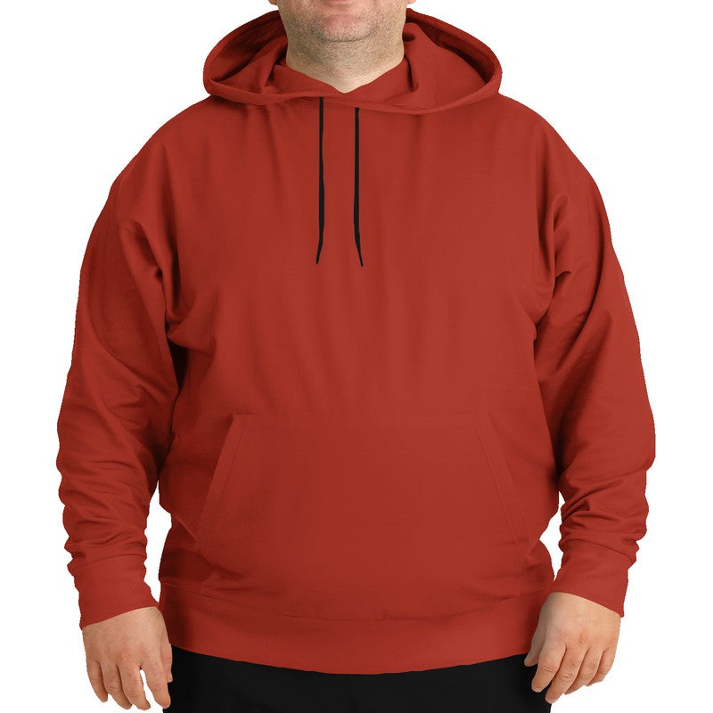 Medium-Dark Medium Red Hoodie PLUS (R-ME-MD) - Man Front PLUS