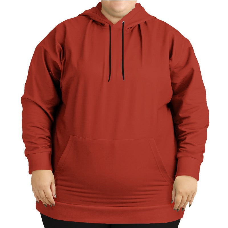 Medium-Dark Medium Red Hoodie PLUS (R-ME-MD) - Woman Front PLUS