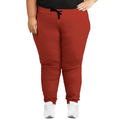 Medium-Dark Medium Red Joggers PLUS (R-ME-MD) - Woman Front PLUS