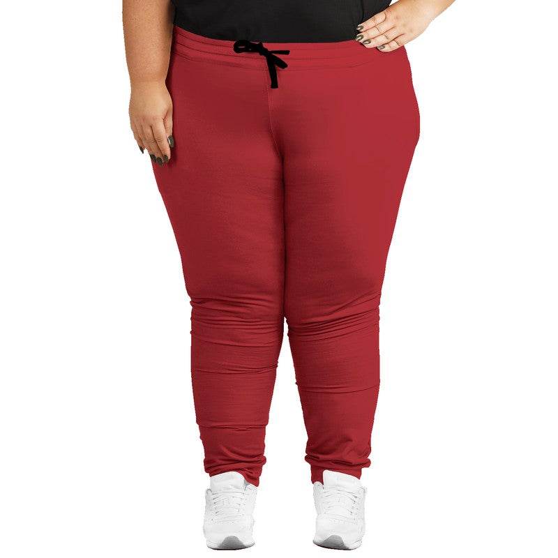 Medium-Dark Medium Red Joggers PLUS (RPI1-ME-MD) - Woman Front PLUS