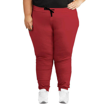 Medium-Dark Medium Red Joggers PLUS (RPI1-ME-MD) - Woman Front PLUS