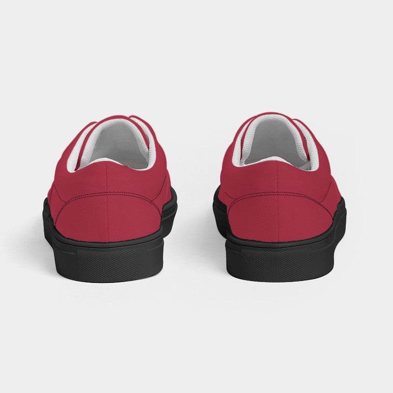 Medium-Dark Medium Red Men's Canvas Sneakers (RPI2-ME-MD) - Back