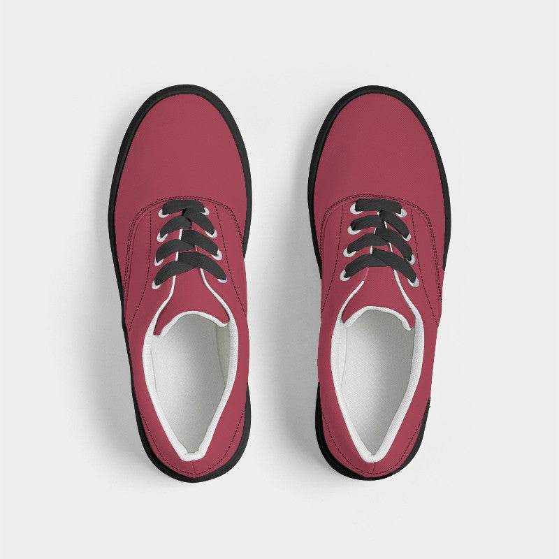 Medium-Dark Medium Red Men's Canvas Sneakers (RPI2-ME-MD) - Top