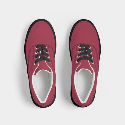 Medium-Dark Medium Red Men's Canvas Sneakers (RPI2-ME-MD) - Top