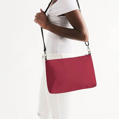 Medium-Dark Medium Red Zip Pouch (RPI2-ME-MD) - Side CloseUp