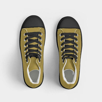 Medium-Dark Medium Yellow Men's High-Top Canvas Sneakers (Y-ME-MD) - Top