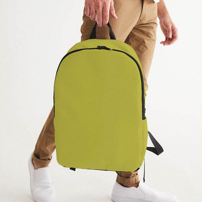 Medium-Dark Medium Yellow Waterproof Backpack (LY2-ME-MD) - Man Holding CloseUp