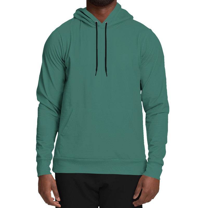 Medium-Dark Muted Blue-Green Hoodie (BG-MU-MD) - Man Front