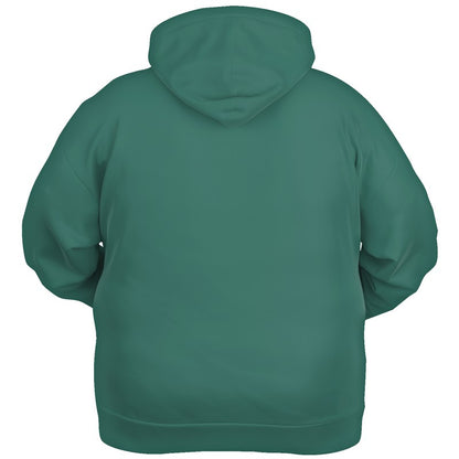 Medium-Dark Muted Blue-Green Hoodie PLUS (BG-MU-MD) - Ghost Back PLUS