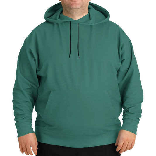 Medium-Dark Muted Blue-Green Hoodie PLUS (BG-MU-MD) - Man Front PLUS