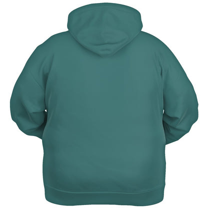 Medium-Dark Muted Blue-Green Hoodie PLUS (CBG2-MU-MD) - Ghost Back PLUS