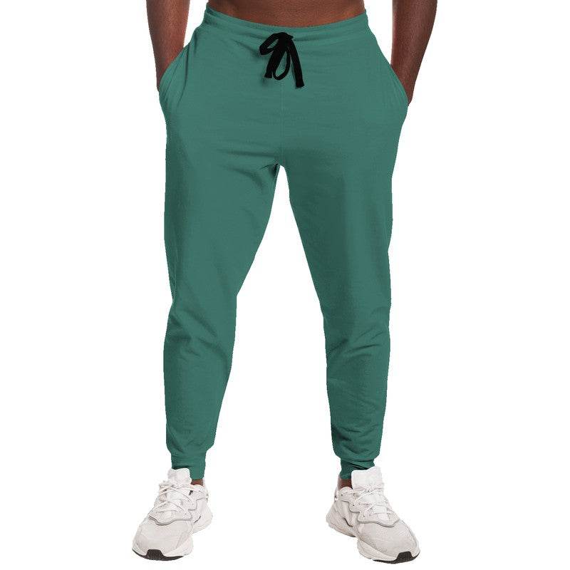 Medium-Dark Muted Blue-Green Joggers (BG-MU-MD) - Man Front