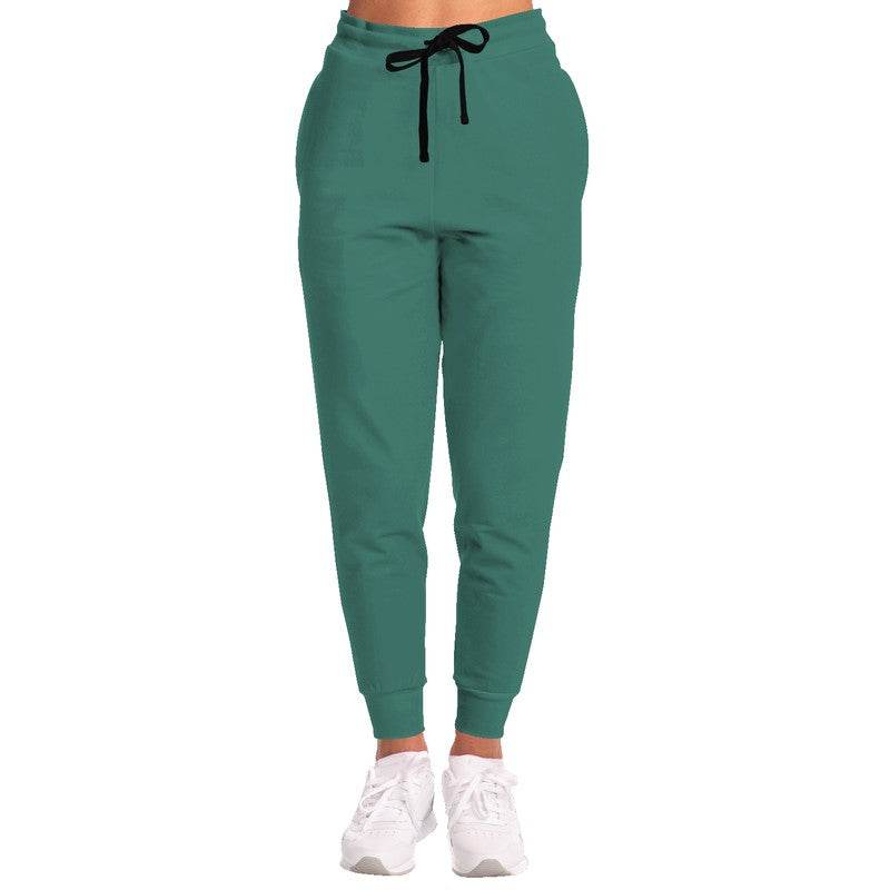 Medium-Dark Muted Blue-Green Joggers (BG-MU-MD) - Woman Front