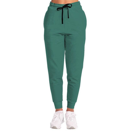 Medium-Dark Muted Blue-Green Joggers (BG-MU-MD) - Woman Front