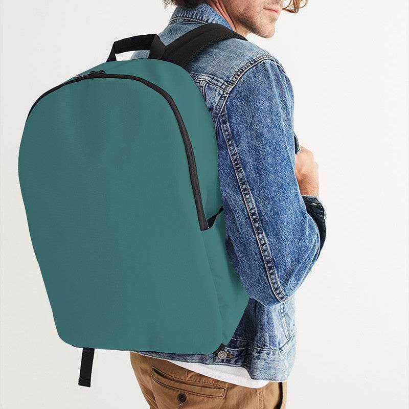 Medium-Dark Muted Blue-Green Waterproof Backpack (CBG2-MU-MD) - Man CloseUp