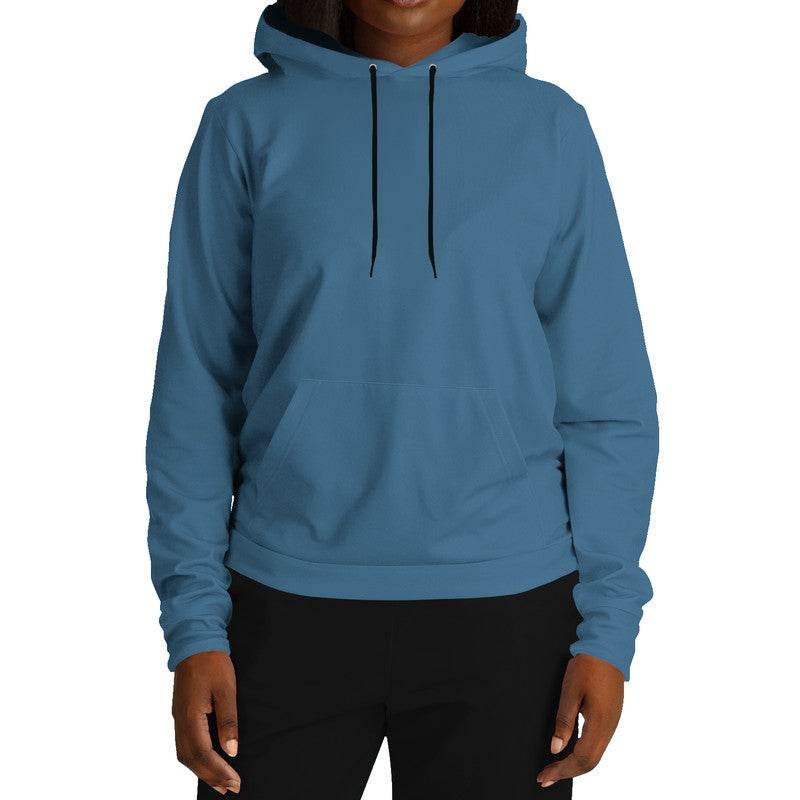 Medium-Dark Muted Blue Hoodie (B-MU-MD) - Woman Front