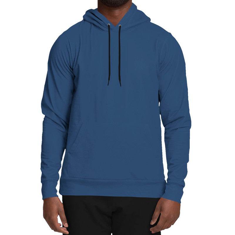Medium-Dark Muted Blue Hoodie (IB2-MU-MD) - Man Front
