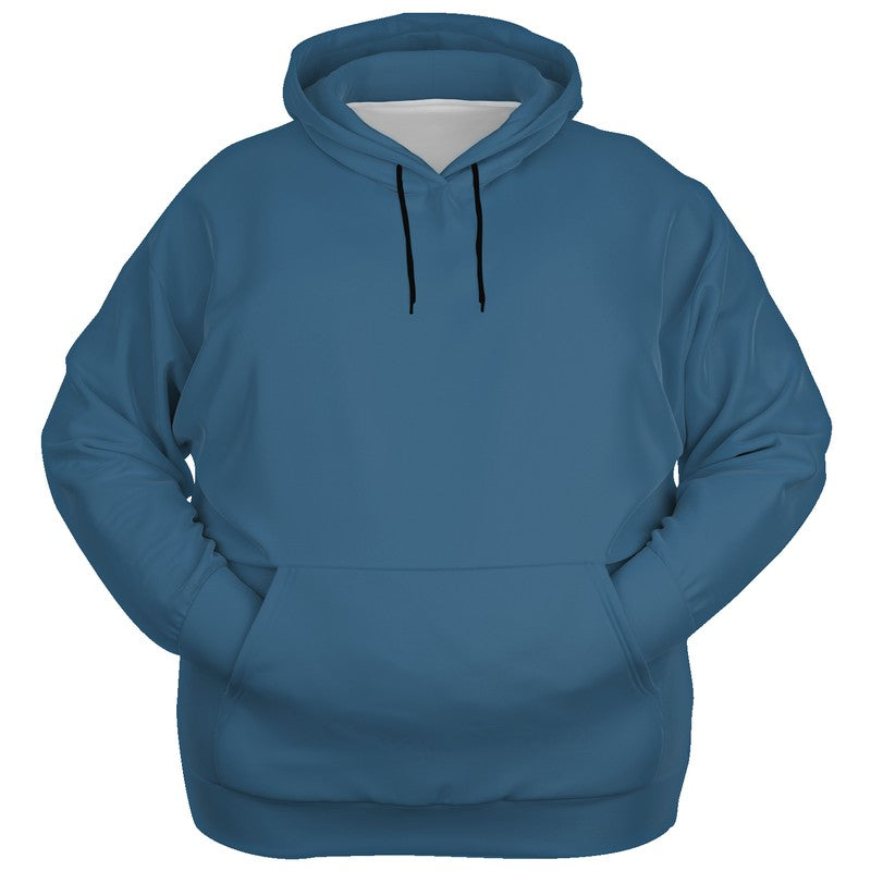 Medium-Dark Muted Blue Hoodie PLUS (B-MU-MD) - Ghost Front PLUS
