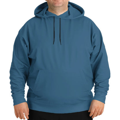 Medium-Dark Muted Blue Hoodie PLUS (B-MU-MD) - Man Front PLUS