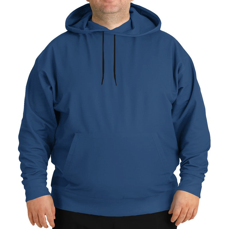 Medium-Dark Muted Blue Hoodie PLUS (IB2-MU-MD) - Man Front PLUS