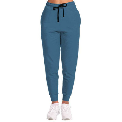 Medium-Dark Muted Blue Joggers (B-MU-MD) - Woman Front
