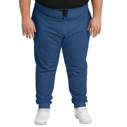 Medium-Dark Muted Blue Joggers PLUS (IB2-MU-MD) - Man Front PLUS