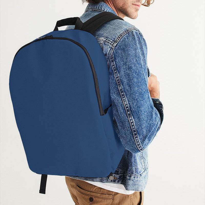Medium-Dark Muted Blue Waterproof Backpack (IB2-MU-MD) - Man CloseUp
