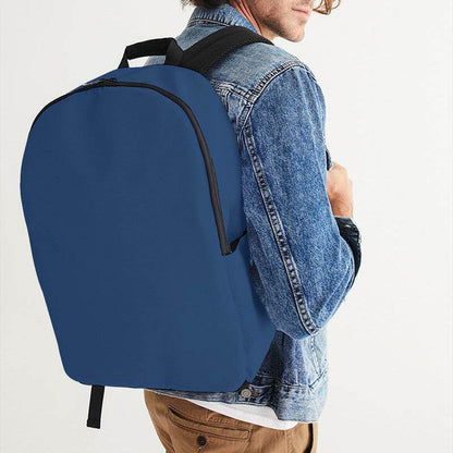 Medium-Dark Muted Blue Waterproof Backpack (IB2-MU-MD) - Man CloseUp