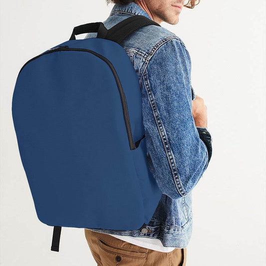 Medium-Dark Muted Blue Waterproof Backpack (IB2-MU-MD) - Man CloseUp