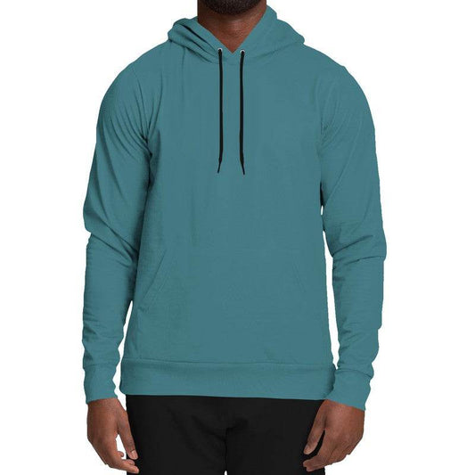 Medium-Dark Muted Cyan Hoodie (C-MU-MD) - Man Front