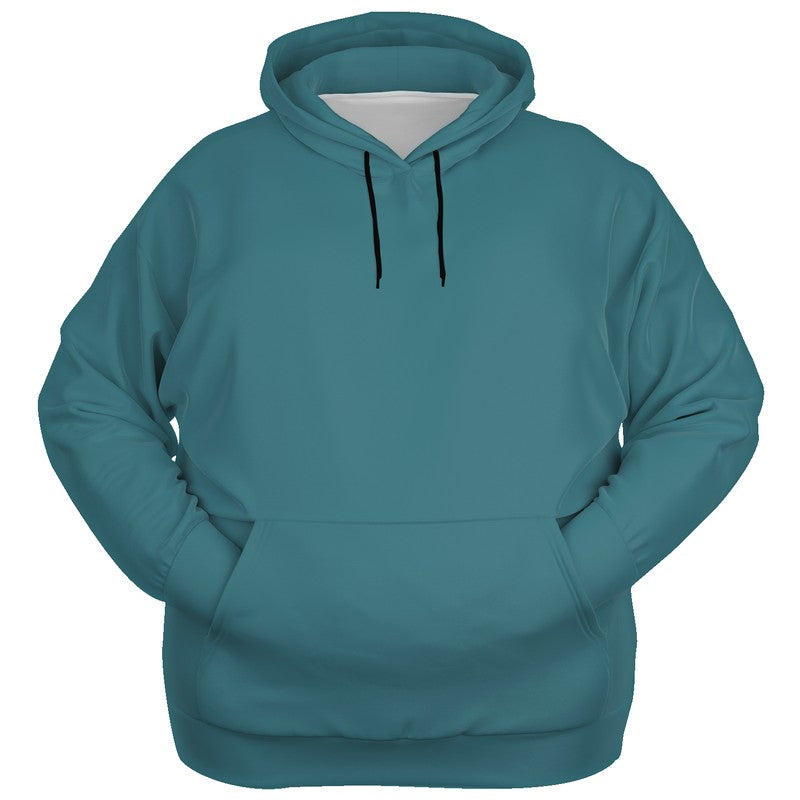 Medium-Dark Muted Cyan Hoodie PLUS (C-MU-MD) - Ghost Front PLUS