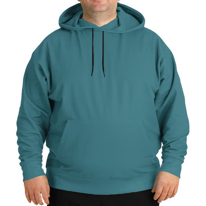 Medium-Dark Muted Cyan Hoodie PLUS (C-MU-MD) - Man Front PLUS