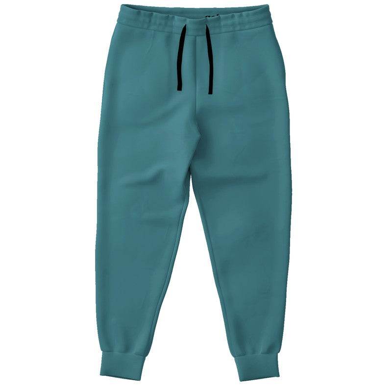 Medium-Dark Muted Cyan Joggers (C-MU-MD) - Front