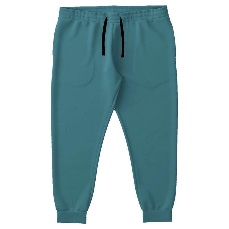 Medium-Dark Muted Cyan Joggers PLUS (C-MU-MD) - Front PLUS