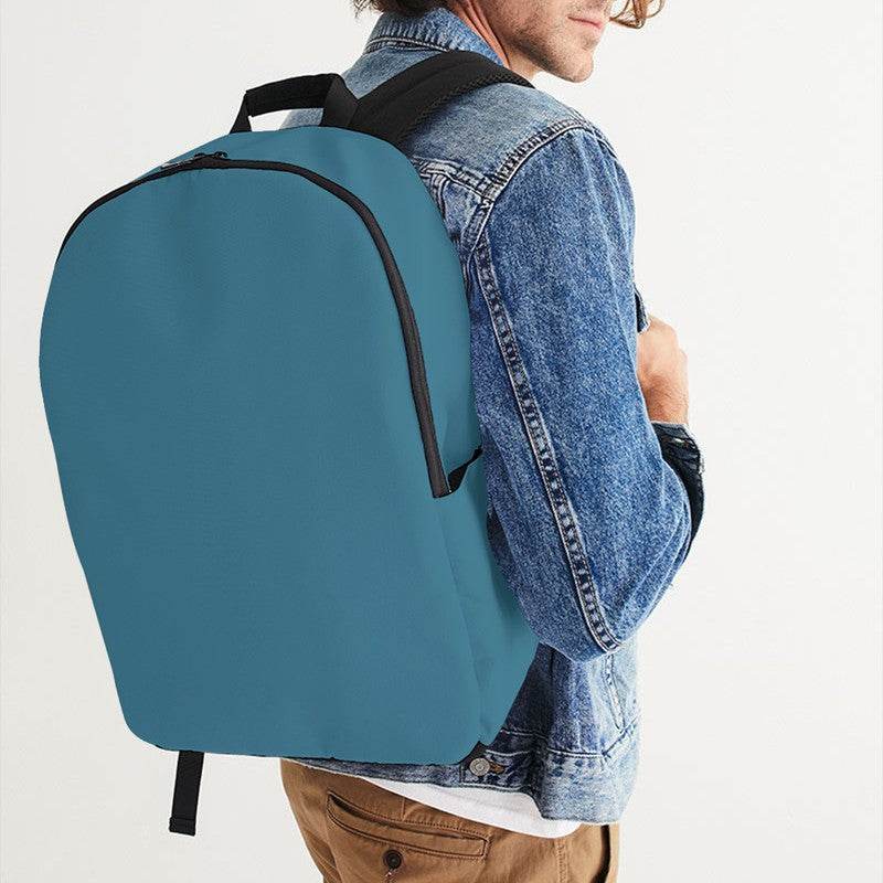 Medium-Dark Muted Cyan Waterproof Backpack (BC2-MU-MD) - Man CloseUp