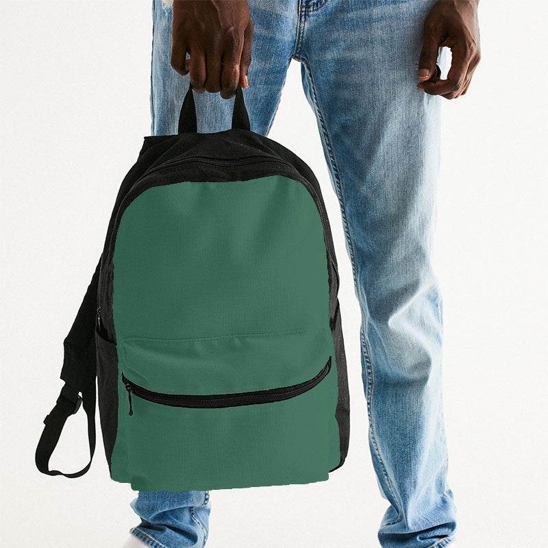 Medium-Dark Muted Green Canvas Backpack (BGG2-MU-MD) - Man Holding