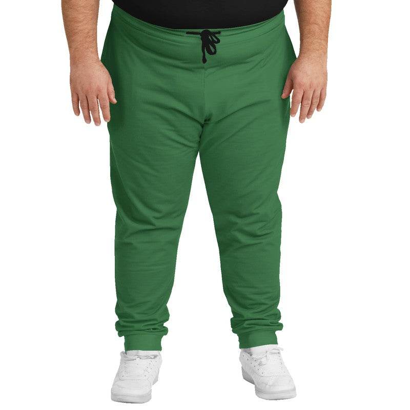 Medium-Dark Muted Green Joggers PLUS (G-MU-MD) - Man Front PLUS