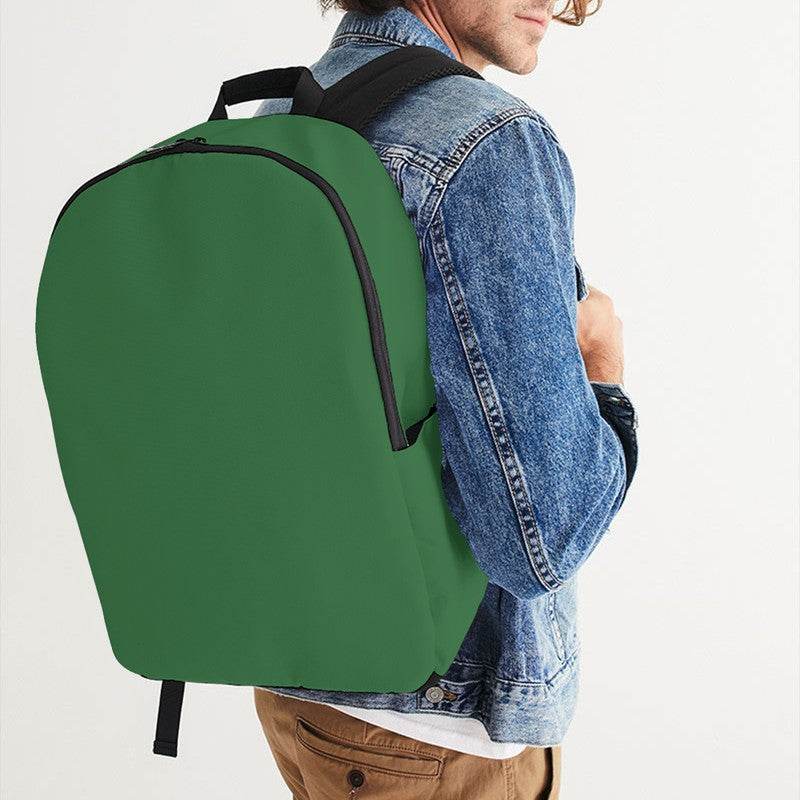 Medium-Dark Muted Green Waterproof Backpack (G-MU-MD) - Man CloseUp