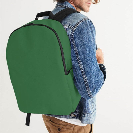 Medium-Dark Muted Green Waterproof Backpack (G-MU-MD) - Man CloseUp