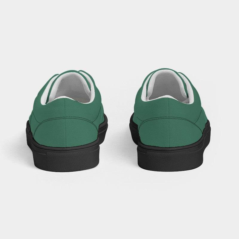 Medium-Dark Muted Green Women's Canvas Sneakers (BGG2-MU-MD) - Back