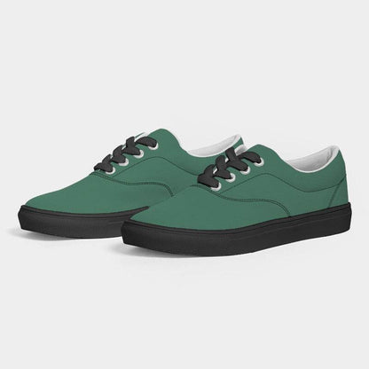 Medium-Dark Muted Green Women's Canvas Sneakers (BGG2-MU-MD) - Side 3