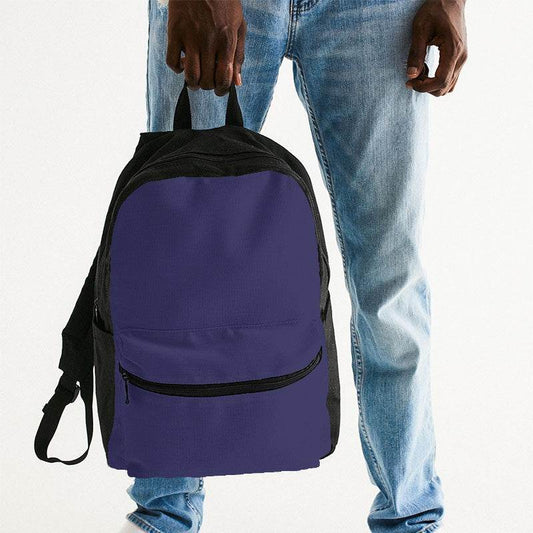 Medium-Dark Muted Indigo Canvas Backpack (PUI2-MU-MD) - Man Holding
