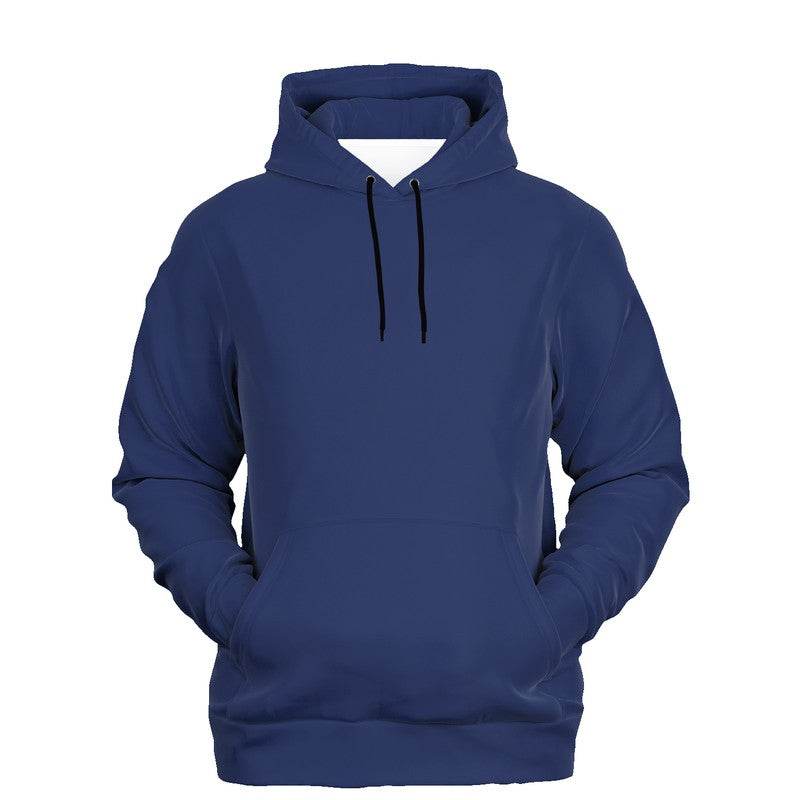 Medium-Dark Muted Indigo Hoodie (I-MU-MD) - Ghost Front