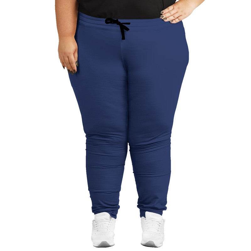 Medium-Dark Muted Indigo Joggers PLUS (I-MU-MD) - Woman Front PLUS