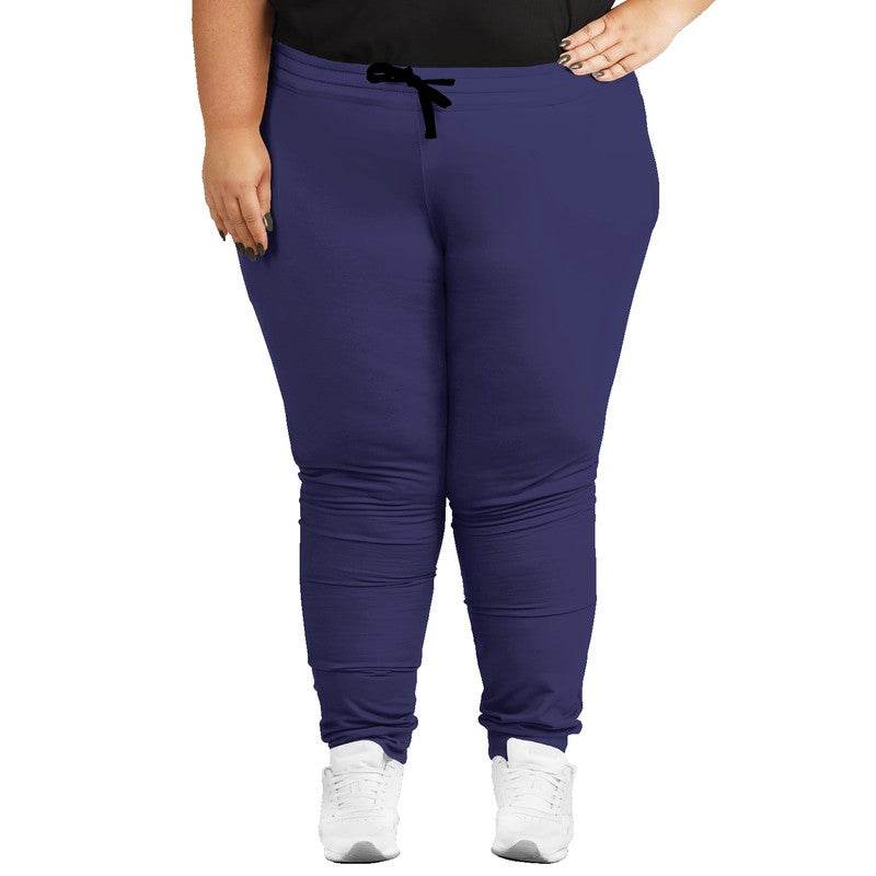 Medium-Dark Muted Indigo Joggers PLUS (PUI2-MU-MD) - Woman Front PLUS