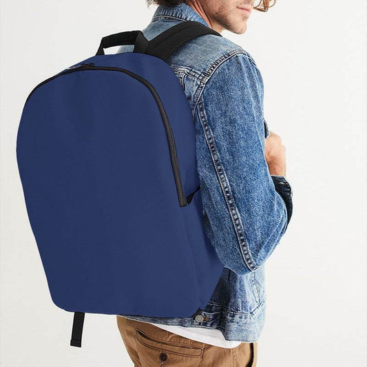 Medium-Dark Muted Indigo Waterproof Backpack (I-MU-MD) - Man CloseUp