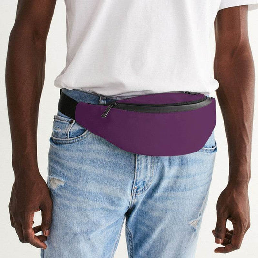 Medium-Dark Muted Magenta Belt Bag (M-MU-MD) - Man Front CloseUp