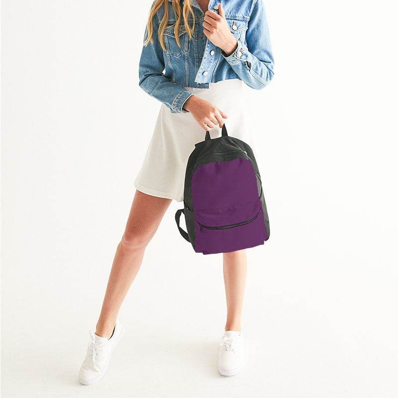 Medium-Dark Muted Magenta Canvas Backpack (M-MU-MD) - Woman