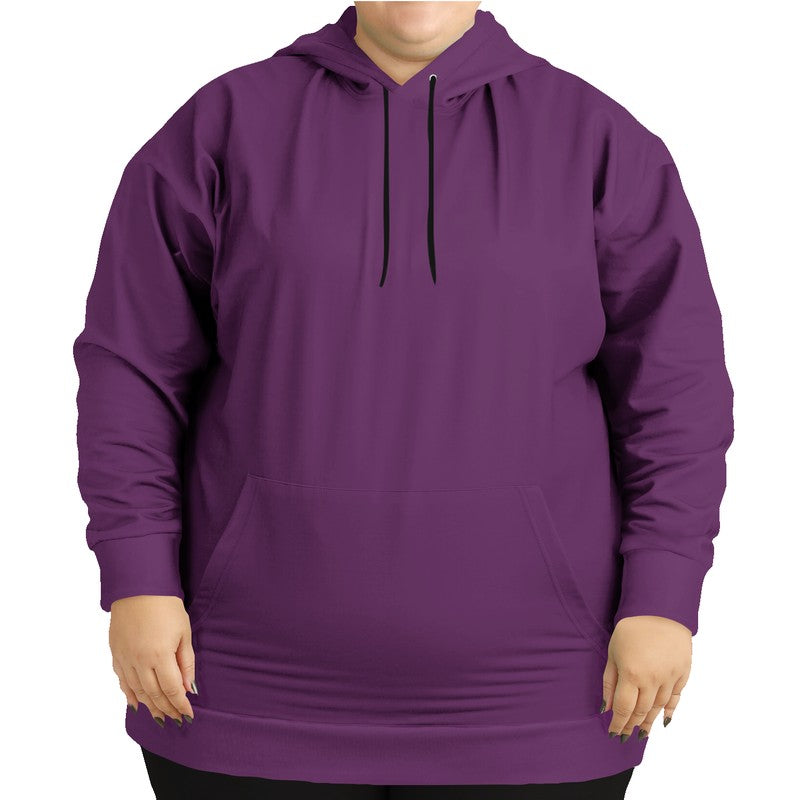 Medium-Dark Muted Magenta Hoodie PLUS (M-MU-MD) - Woman Front PLUS