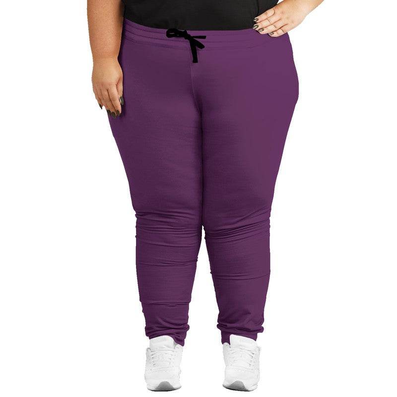 Medium-Dark Muted Magenta Joggers PLUS (M-MU-MD) - Woman Front PLUS